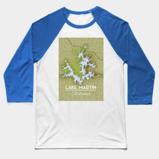 Lake Martin travel poster Baseball T-Shirt